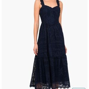 Adelyn Rae Navy Textured Dress